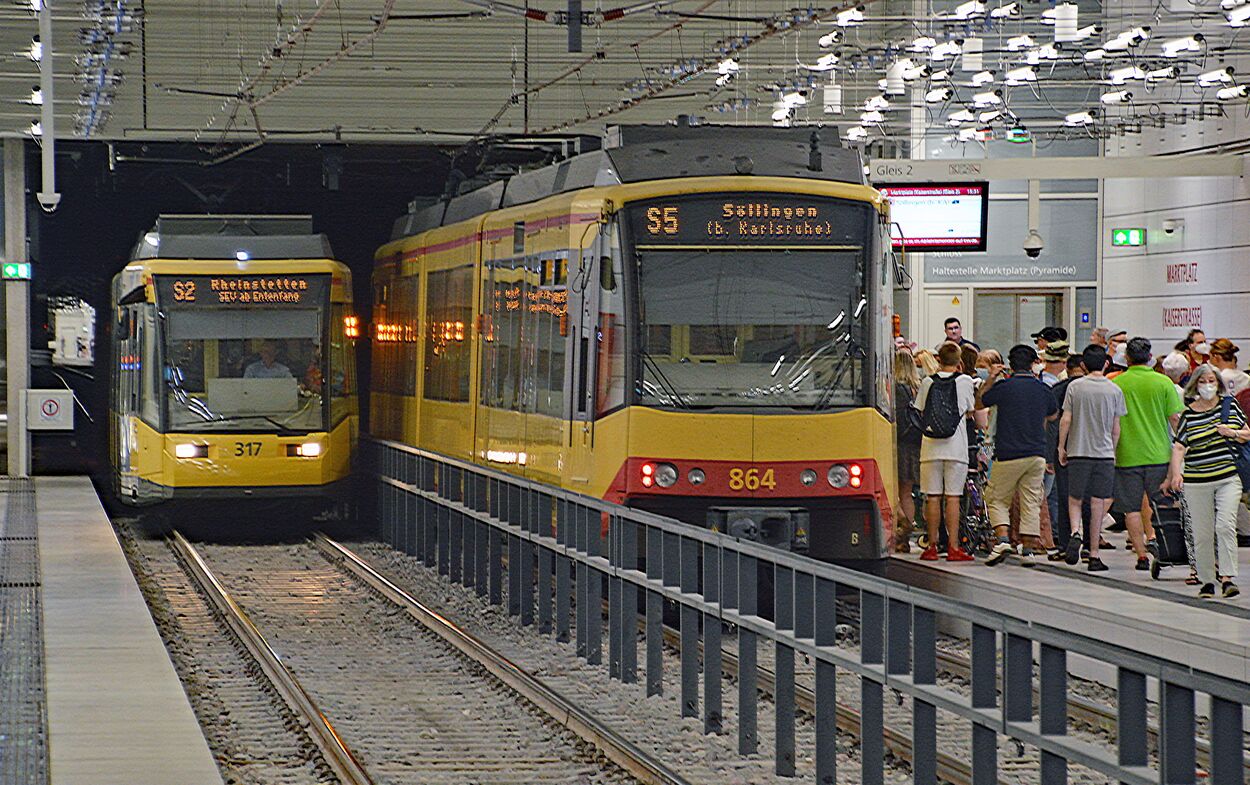 Stadtbahn Karlsruhe Innenstadttunnel und Tunnelrampen