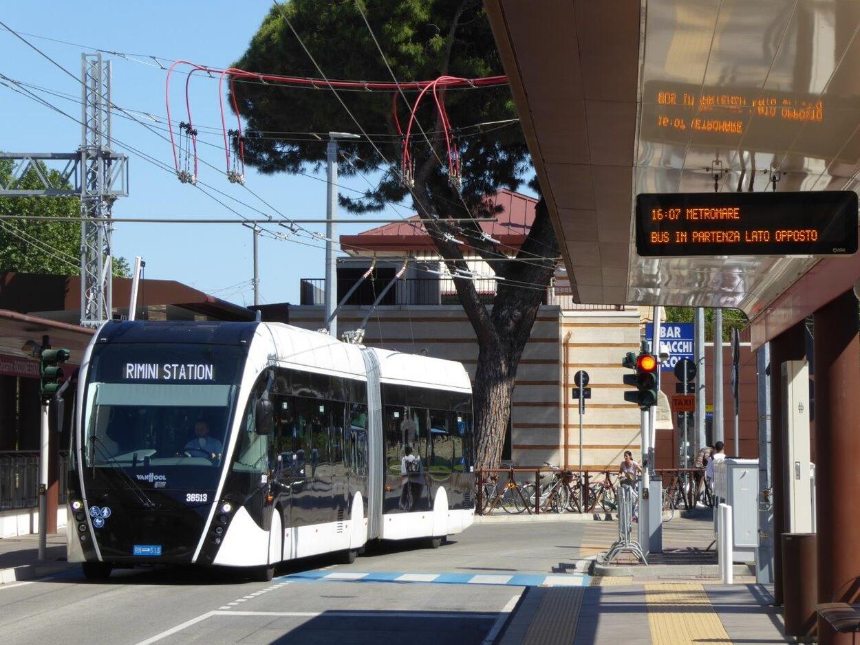 Metromare Rimini - Riccione | Express trolleybus line - the new one