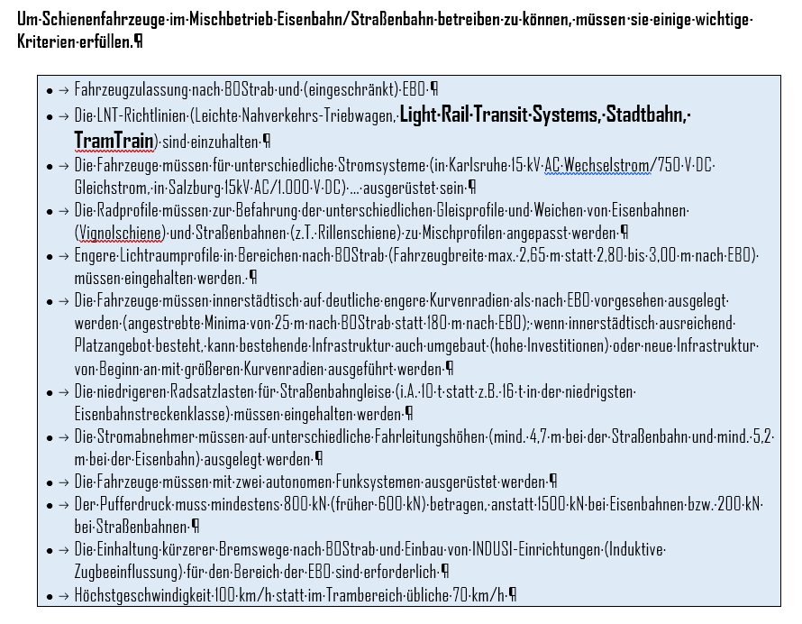 TTK-Definition Light Rail Transit Systems, Stadtbahn, TramTrain