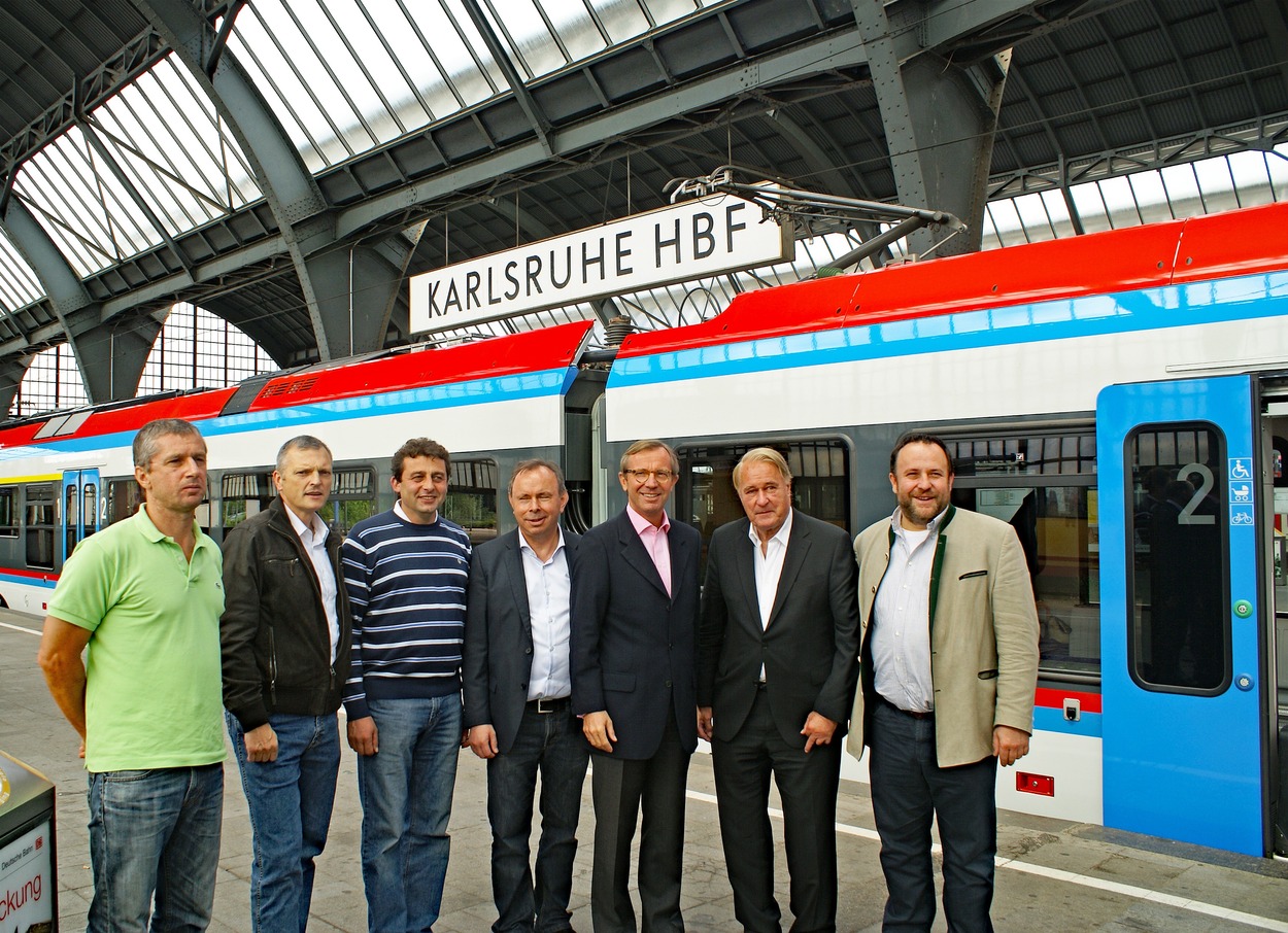 Exkursion Karlsruhe 2010 mit Dr. Wilfried Haslauer Verkehrslandesrat, heute Landeshauptmann von Salzburg