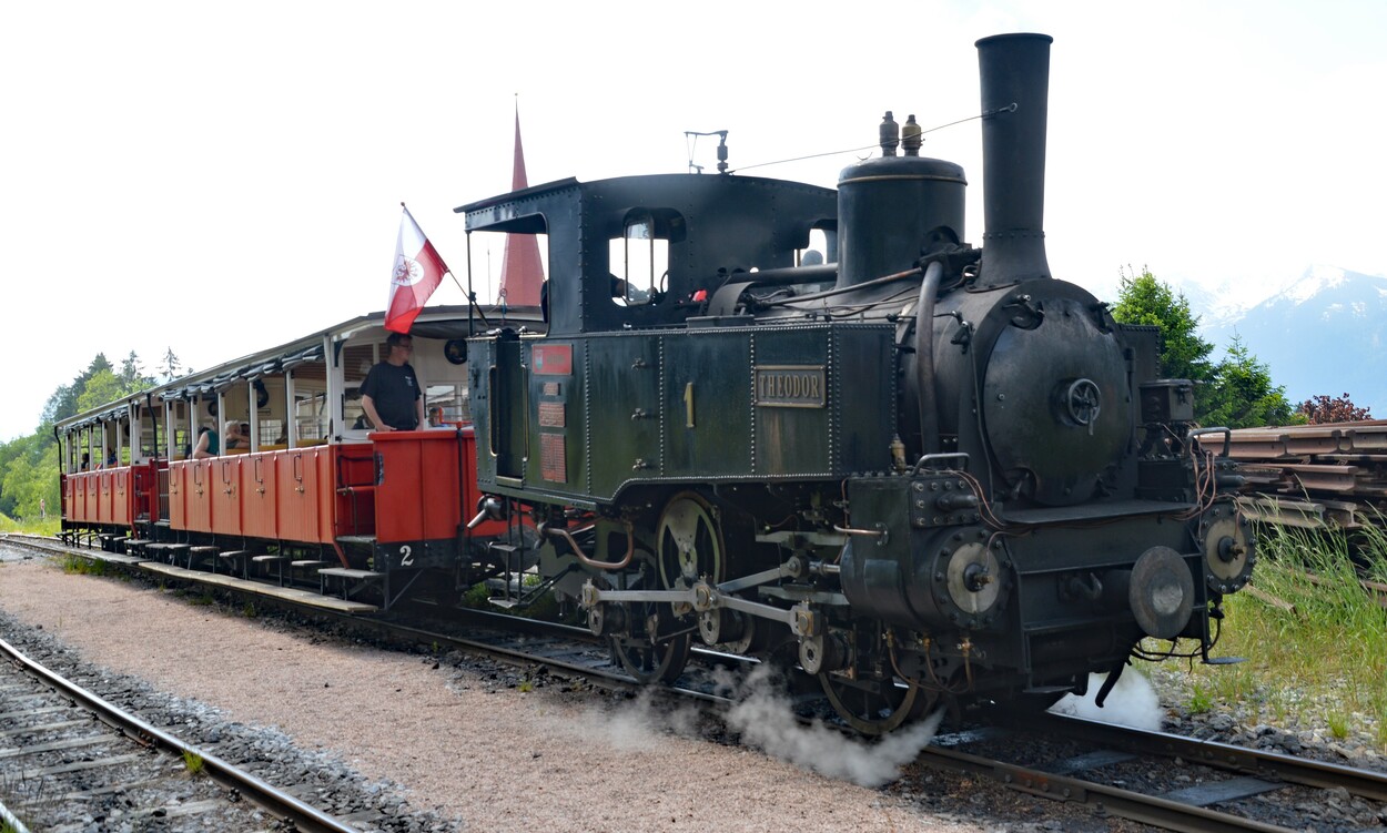 Achenseebahn auf der Steilstrecke