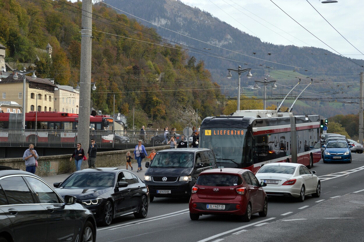 Stau in der Stadt Salzburg