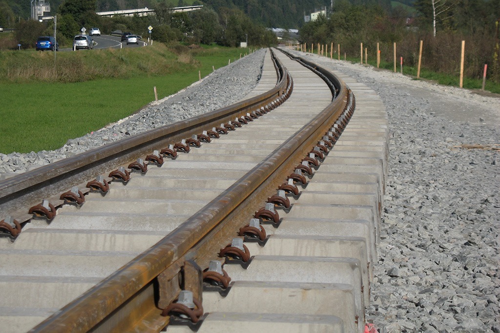 Der Streckenabschnitt im Bereich Bahnhof Uttendorf-Stubachtal am 28. September 2023