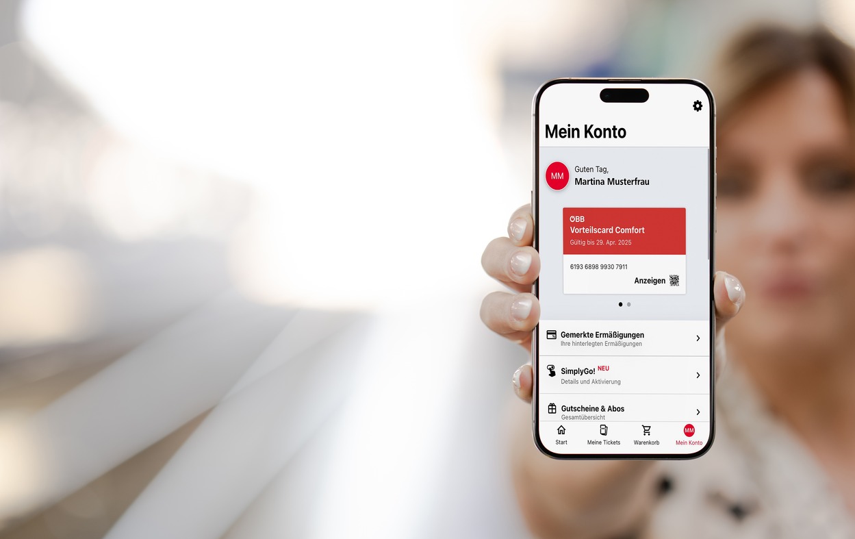 ÖBB starten mit neuer „Vorteilscard Comfort“
