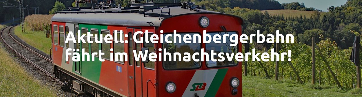 Banner StLB Gleichenberger Bahn Weihnachtsverkehr